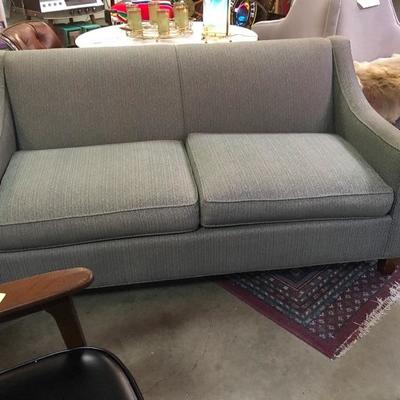 Lot 56 tweed Pattern Mid Century style loveseat