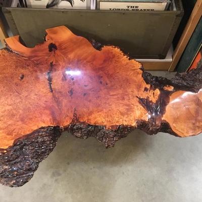Lot 57  Burl wood coffee table