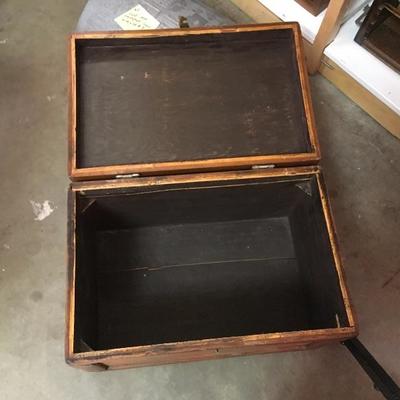 Lot 65  Vintage wood inlay box