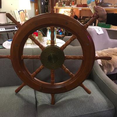 Lot 69  1800's Authentic Ship Wheel