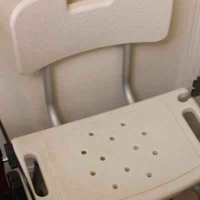 Lot 34 Walker w/ Storage & Shower Chair
