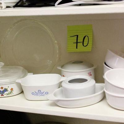 Lot 70 Vintage Corningware