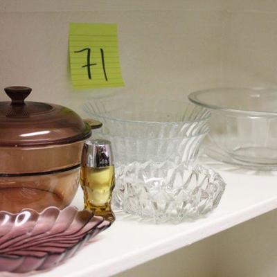 Lot 71 Colored & Clear Glass