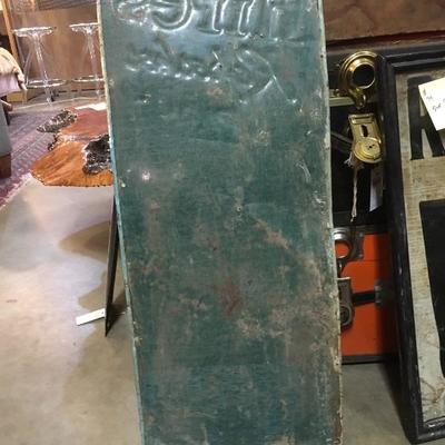 Lot 73  Antique metal Hires Rootbeer metal sign