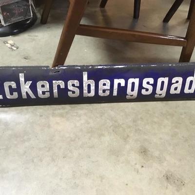 Lot 75   Antique Porcelain sign from Copenhagen Denmark  