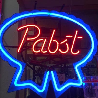 Lot 85  Vintage Pabst Blue Ribbon Neon Light