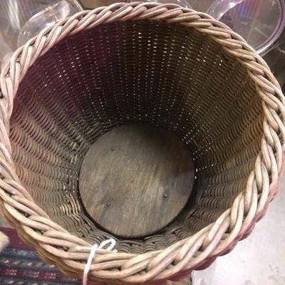 Lot 86  Mid Century 36" wicker plant stand