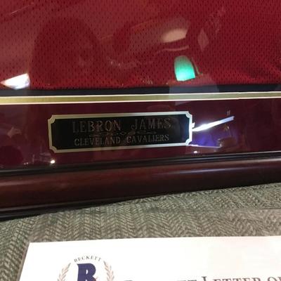 Lot 93  Limited Edition Framed Labron Jamie "Rookie of the Year" singed Jersey