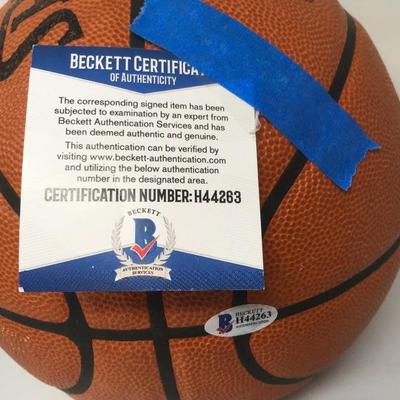 Lot 96  Gary Payton and Jack Sikma signed NBA basketball