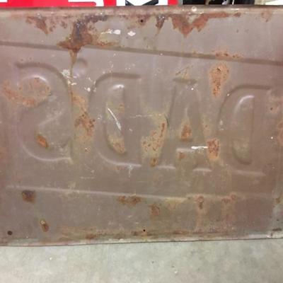 Lot 97  Vintage Metal Dad's Root Beer advertising sign