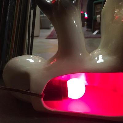 Lot 99  Very cool Mid-Century lighted Siamese Cat Lamp