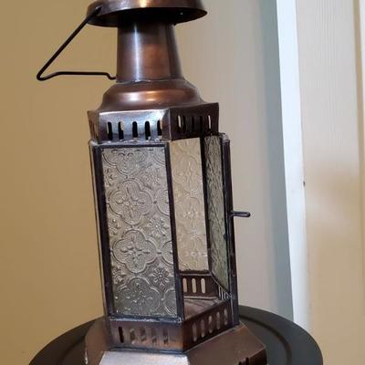 Lantern with frosted glass