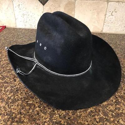 Cowboy Hat w/Silver and Black Cord.