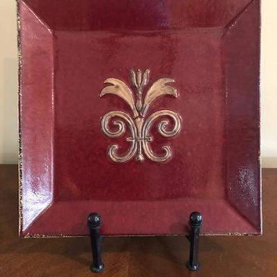 Red Decorative Heavy Duty Plate