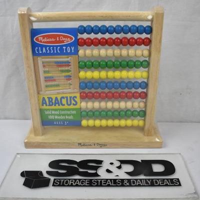 Melissa & Doug Abacus Classic Wooden Toy, $16 Retail - New