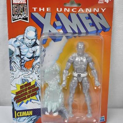 Qty 2 Marvel X-Men Toys: Retro Action Figure ICEMAN & WOLVERINE - New