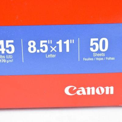 Canon Photo Paper Plus, Matte, 8-1/2 x 11, 50 Sheets/Pack - New