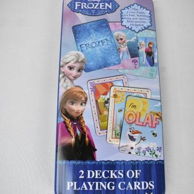 4 pc Kids Toys: TomyTIme, Frozen Cards, Crayola 96 Count, Bulletin Board - New