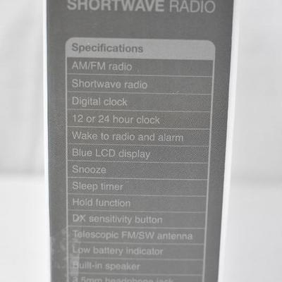 GPX R616W Portable 6-Band Shortwave AM/FM Radio, $14 Retail - New