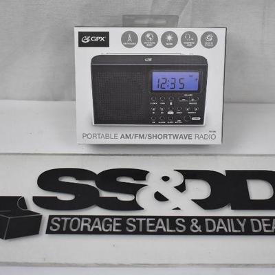 GPX R616W Portable 6-Band Shortwave AM/FM Radio, $14 Retail - New