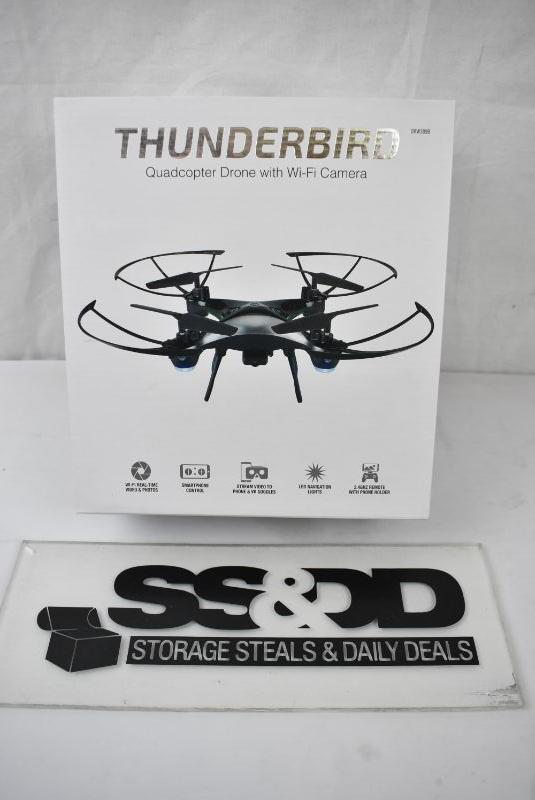 Sky Rider Thunderbird Quadcopter Drone w/ WiFi Camera, Black, 40