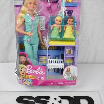 Barbie Careers Baby Doctor Barbie Doll, Blonde, w/ 2-Patients, $18 Retail -  New | EstateSales.org