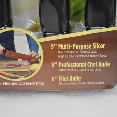 Copper Chef 3 pc Knife Set - New