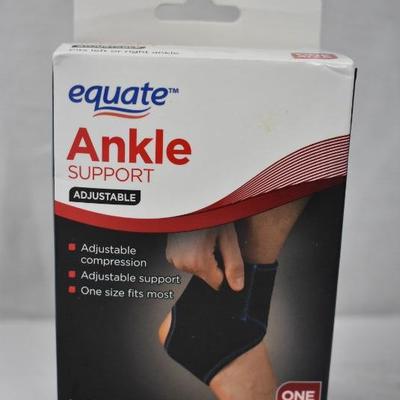 Equate Adjustable Ankle Support, One Size - Qty 2, $16 Retail - New
