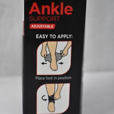 Equate Adjustable Ankle Support, One Size - Qty 2, $16 Retail - New