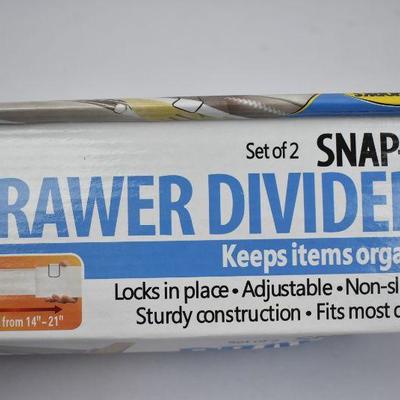 Snap-Fit Drawer Dividers, Set of 2, $15 Retail - New