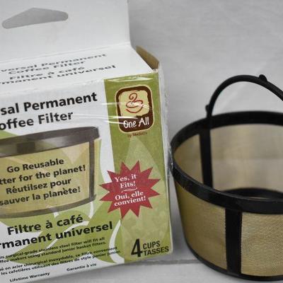 Universal Permanent Coffee Filter. Open Box - New