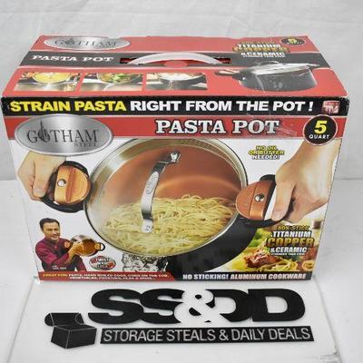 Pasta Pot by Gotham Steel. Copper & Ceramic, $30 Retail - New