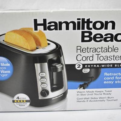 Hamilton Beach Retractable Cord Toaster - New