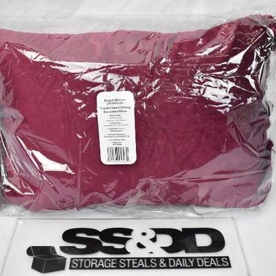 BH&G Feather Filled Tasseled Velvet Decorative Throw Pillow 14x20