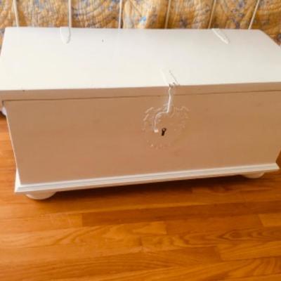 antique white toy chest