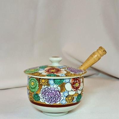 Vintage Kutani Spice Jar with Lid