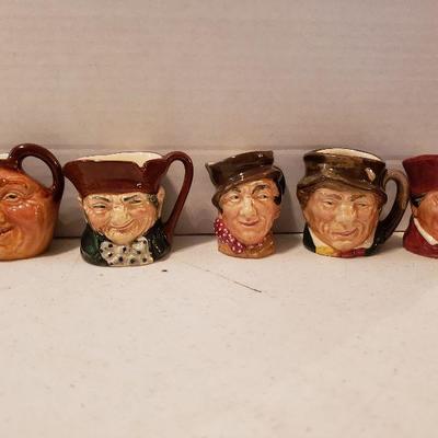 5 Royal Doulton Mini Mugs and Pitchers