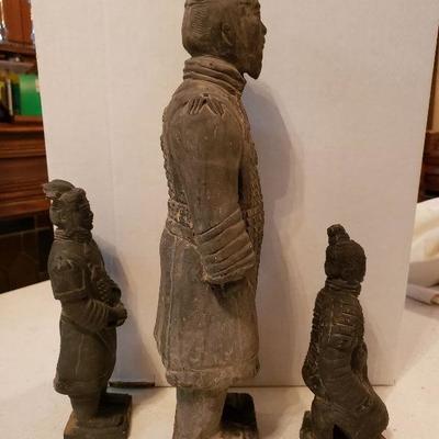 3 Terra Cotta Emperor Tomb Soldiers 