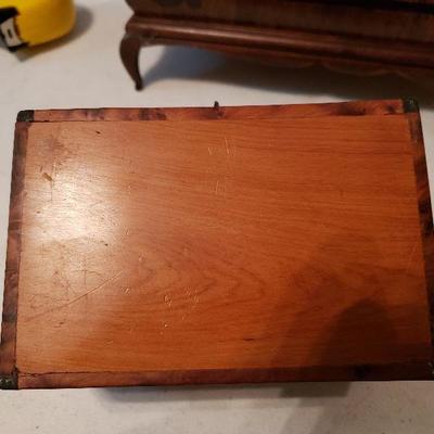 2 Vintage Wood Boxes with Keys