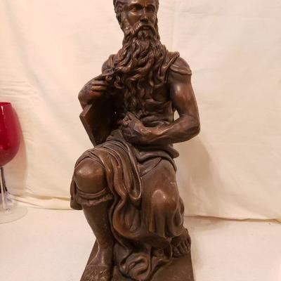 Moses by Michelangelo Statue 18 1/2 