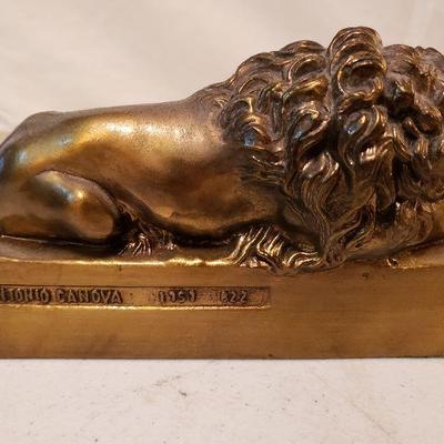 2 Antonio Canova Lion Bookends