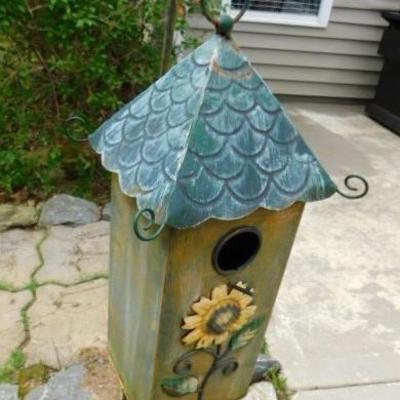 Metal Decorative Bird House with Shephard's Hook 14