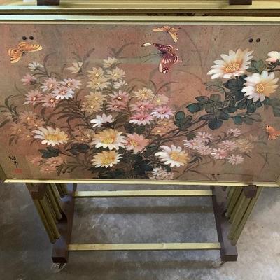Floral TV trays
