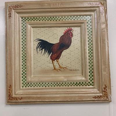 Chicken on Tin painting 