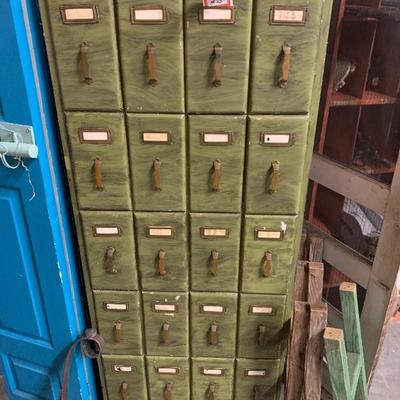 Vintage green file cabinet 20 drawer 