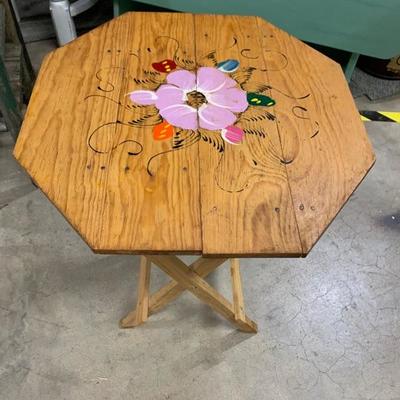 Vintage hand-painted side table 
