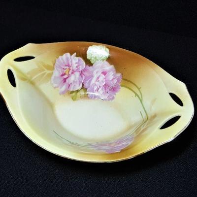 Footed Hand Painted Lemon Server