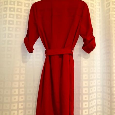 Michael Kors Red Polyester Silhouette Fit Dress