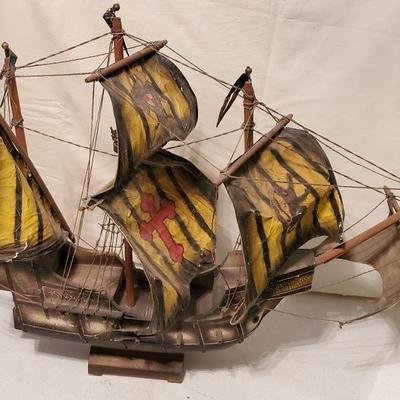 Spanish Galleon Santa Maria Wood Ship 27