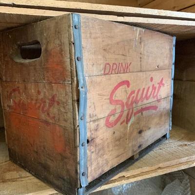 Vintage Squirt wooden crate